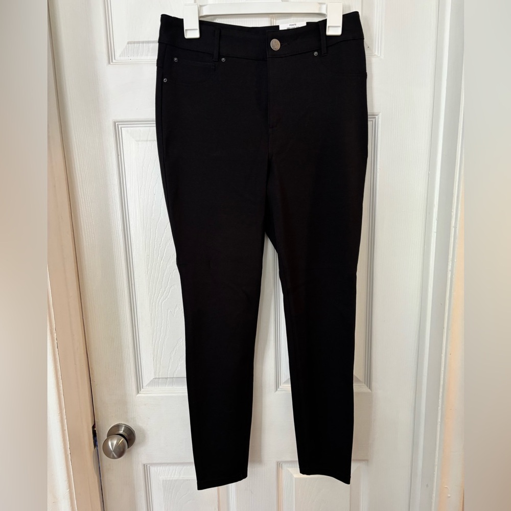 INC International Concepts Deep Black Ponte Pants 12 p city chic‎